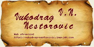 Vukodrag Nestorović vizit kartica
